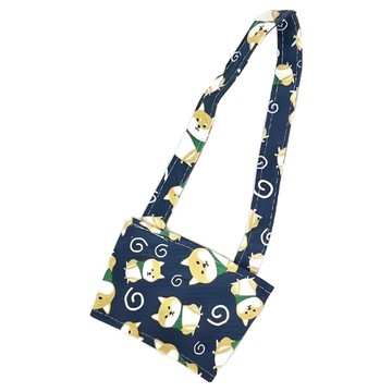 咪咪購物 柴犬帆布手搖環保飲料杯套  藏青色  5個