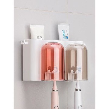 牙刷置物架全家庭套裝免打孔壁掛衛生間掛墻漱口杯刷牙杯收納架子