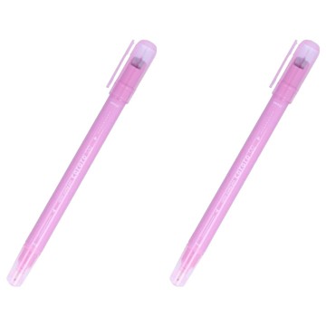 sun-star cororo 2 虛線簽字雙頭兩用筆  粉紅色  2支