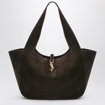 Le 5 À 7 Bea bag in moss green suede