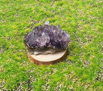 招財開運-原皮原礦幾何紫晶簇 紫水晶 旺財運 消磁淨化 快速出貨