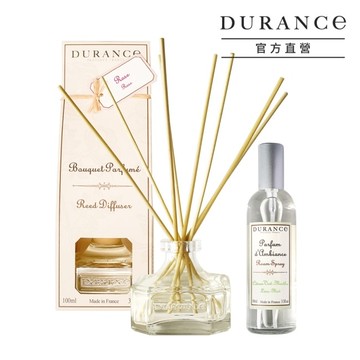 DURANCE 朵昂思 新氣象空氣煥新組(玫瑰擴香100ml+青檸薄荷香氛噴霧100ml)-專櫃公司貨