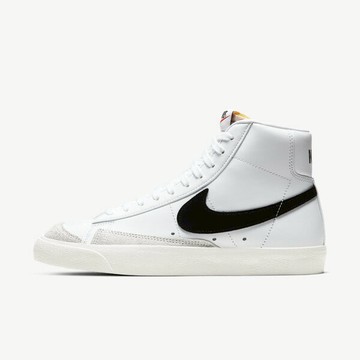 Kixpress-Nike W Blazer Mid 77 女鞋 運動 休閒 籃球 復古 耐穿 穿搭 情侶 白黑 [CZ1055-100]
