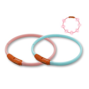 狗狗質感選物｜850免運 【LaRoo 萊諾】寵物發光項圈F33(45cm/可剪裁/可充電)  寵物外出夜行燈 散步燈 充電式LED燈 閃燈