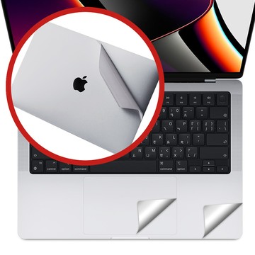 防窺片 全品項 MacBook Pro 14吋 A2442 專用機身+手墊貼膜保護貼 銀色