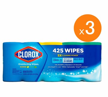 [COSCO代購6] W2189436 Clorox 高樂氏 萬用清潔擦拭濕巾 85張 X 5入 3組