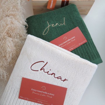 【香港毛巾品牌】客製化繡名毛巾 方巾 面巾 浴巾 100%美國棉製造