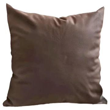 秋冬美拉德皮抱枕 PU皮革  45 x 45cm  深棕色