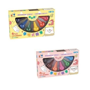 【現貨】蠟筆 不沾手蠟筆 不髒手蠟筆 兒童蠟筆 無毒蠟筆 手握式蠟筆6色組 粉蠟筆 興雲網購旗艦店