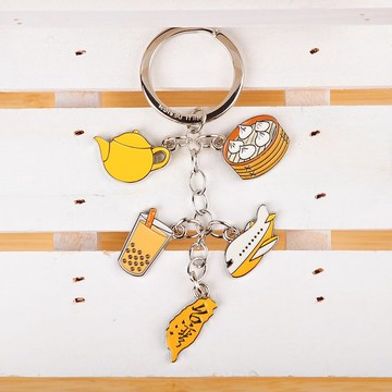 臺灣特色 美食之旅 高質感金屬鑰匙圈 飾品 / 美食 Taiwan