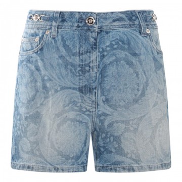 Versace - Medium Blue Cotton Denim Shorts 27