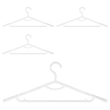 XIS 艾克思 典藏護肩伸縮塑膠衣架 4入組 聚丙烯(PP)材質 尺寸約42x21.8公分  1組