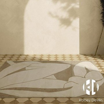 現代簡約馬蒂斯抽象野獸派客廳地毯臥室家用毛絨茶幾毯床邊毯【聚物優品】