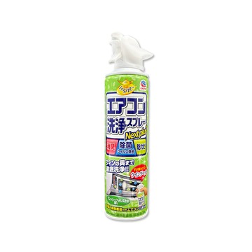 Earth 日本NextPlus+免水洗瞬效防霉除臭芳香冷氣清潔劑420ml/罐-清新森林(綠)