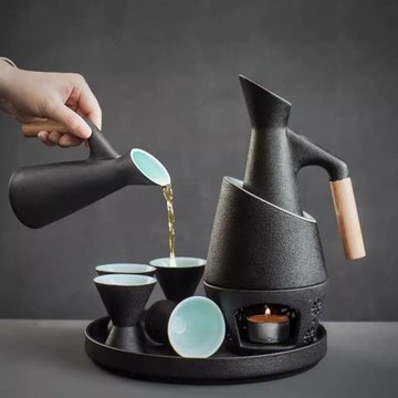 秋辰溫酒器 日式燙酒壺 家用溫酒壺仿古酒杯酒壺黃酒白酒煮酒壺
