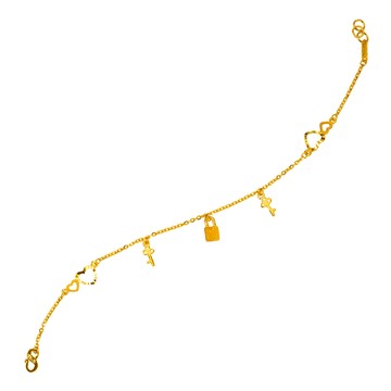 Jove gold JoveGold漾金飾 打開心扉黃金手鍊