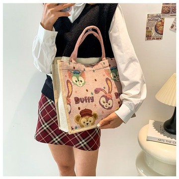 臺灣/現✨包包 旅行包 收納包 斜挎包日系亞麻編織大容量手提袋女收納包手提包手拎上班袋子外出便攜式