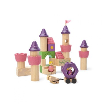 《  PLAN TOYS 》木製  夢幻童話木質積木組 東喬精品百貨