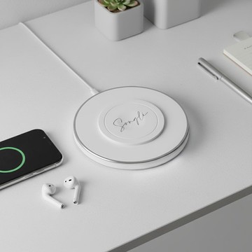 三用magsafe磁吸無線充電器|客製化刻字|15瓦快充|台灣製造認證