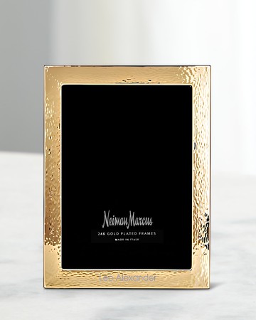 Hammered 24K Gold-Plated Personalized Picture Frame, 8x10
