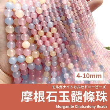 【發票+隔日達】摩根石玉髓條珠 4/6/8/10mm 夢幻漸層色玉髓 串珠diy 高質感手鍊diy素材 招財戀愛能量石