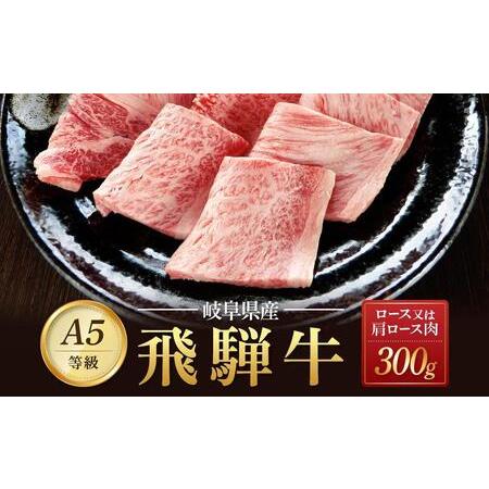 ふるさと納税 飛騨牛Ａ5 焼肉用 300ｇ ロース 又は 肩ロース肉 ｜国産 肉 牛肉 焼肉 和牛 黒毛和牛 グルメ A5等級 おすすめ AD114【飛騨牛 和牛.. 岐阜県大野町