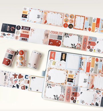 日子有序 手寫生活詩 時間收納冊 書寫紙膠帶 5米卷