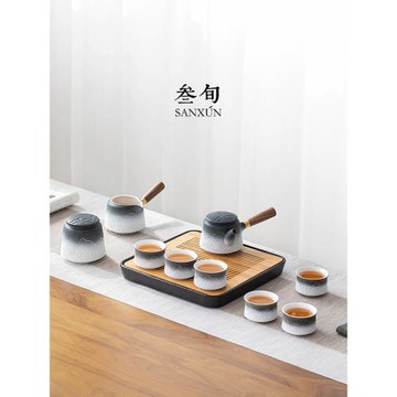 叁旬功夫茶具套裝家用高檔辦公室會客輕奢陶瓷小茶杯泡茶神器禮盒