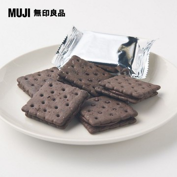 【MUJI 無印良品】奶油可可風味夾心餅乾/可可.2入x6袋