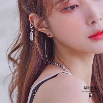 歐美酷暗黑系耳圈女韓國圈圈耳環夸張耳飾配飾【聚物優品】