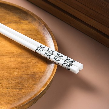 陶瓷筷子【20款可選】北歐簡約 1雙 25cm 禮盒 黑白 陶瓷筷 赫本風 陶瓷 筷子 耐高溫 簡約 送禮 方筷 白瓷筷