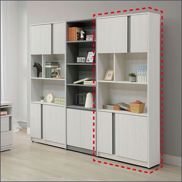 2.7尺書櫃 收納櫃 置物櫃 門櫃 展示櫃 隔間櫃【163B55903】Leader傢居館163-M326