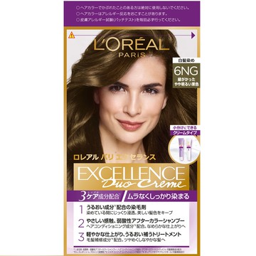 巴黎萊雅優媚霜三重護髮雙管染髮霜 6NG