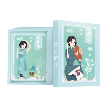 荷生活 草本自發熱蒸氣式膝蓋暖貼 關節可動式保暖熱敷貼-6只