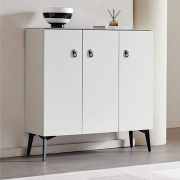 文創集 吉伯岩板3.3尺三門鞋櫃-100x32x100cm免組