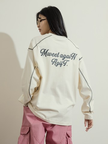 簡約車縫線設計薄長T