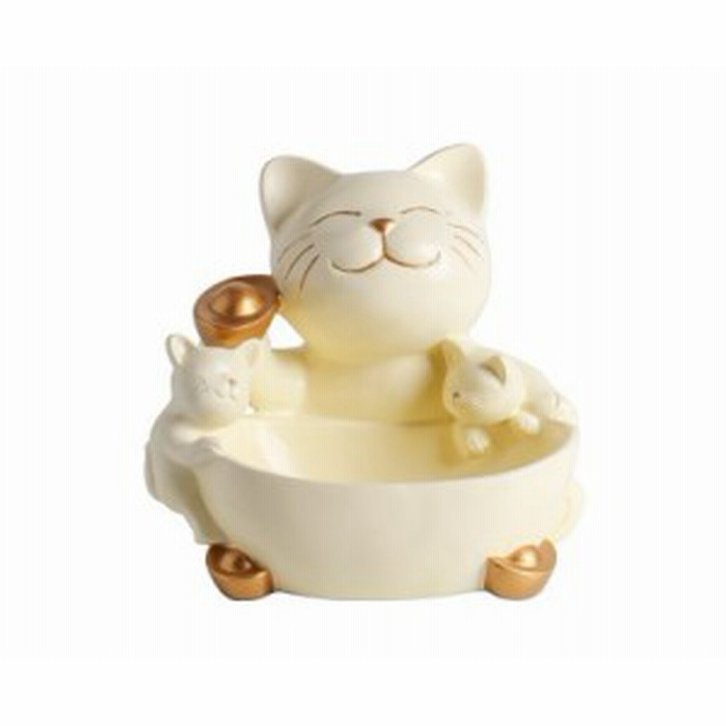 置物 小物入れ かわいい猫の親子 招き猫 ベージュ 通販 Lineポイント最大1 0 Get Lineショッピング