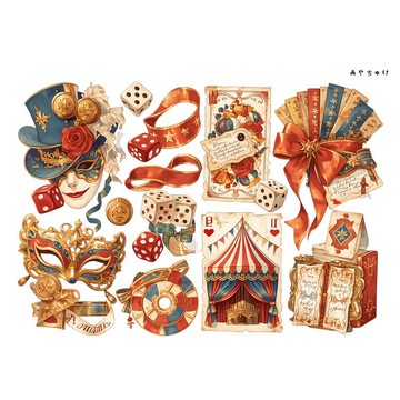 【6 月新品】20-134-0146 裁切紙 馬戲團風格