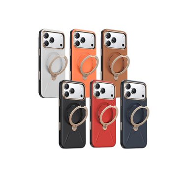 TORRAS 圖拉斯 iPhone 17系列 Ostand Spin VegSkin磁吸四象限旋轉支架防摔純素皮革手機殼