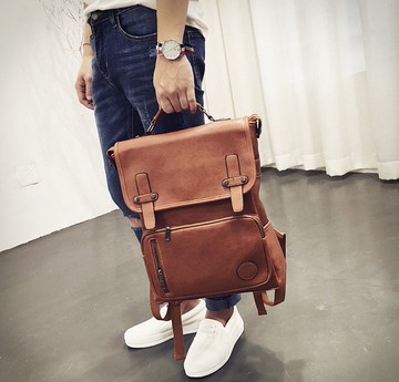 超纖皮　高檔　復古 後背包 英倫包 潮流包 書生包 書包 後背包 高等級 真皮 後背包 男 女