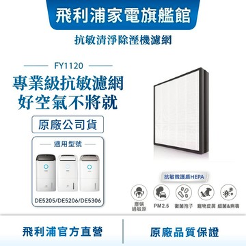 【PHILIPS 飛利浦】抗敏清淨除溼機濾網-奈米級濾網(FY1120/00) | 清淨