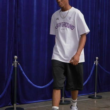 Sprayground X NBA 聯名 復古隊徽 短袖上衣 暴龍隊 白