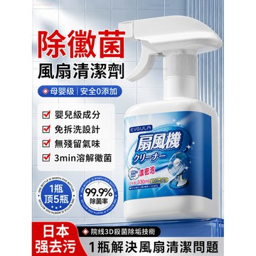 【歐曼】隔日達🥇細節全面優化 風扇清潔劑🥇速效除汙 除黴清潔噴霧 冷氣機清潔劑 母嬰適用無刺激 0添加 家用電扇除菌劑