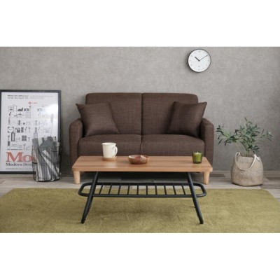 Emma 二人掛けコンパクトソファ　ブラウン Amazon.co.jp: 家具350 Emma エマ ソファ ソファー 2人掛け
