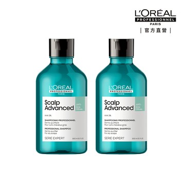 巴黎萊雅PRO 絲漾博 水楊酸控油洗髮精 300ml 2入 (控油/蓬鬆/舒緩) ｜官方旗艦店