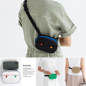 【韓國正品 invite.L】IN&OUT SLING BAG 腰包 胸包 斜背包 側背包 高爾夫運動腰包 輕盈小巧 手機/化妝品/物品收納 正品空運