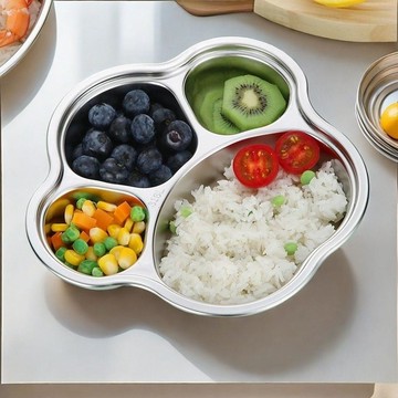 ✨壹灣出貨✨加厚316食品級不鏽鋼兒童餐盤幼兒園家用可愛寶寶分格嬰兒餐盤