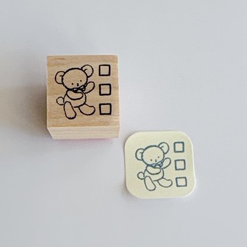 核取方塊與小熊 印章 2020