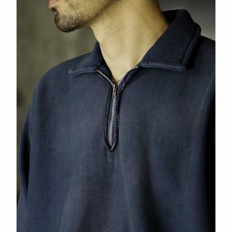 アプレッセ　22FW Vintage Half Zip Sweatshirt A.PRESSE Vintage Half Zip Sweatshirt [NAVY] - Fresh Service