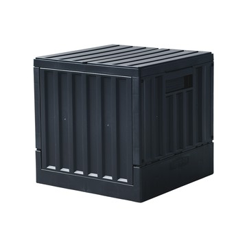 【dayneeds】黑白格貨櫃收納箱 23L一般款 兩色可選黑色